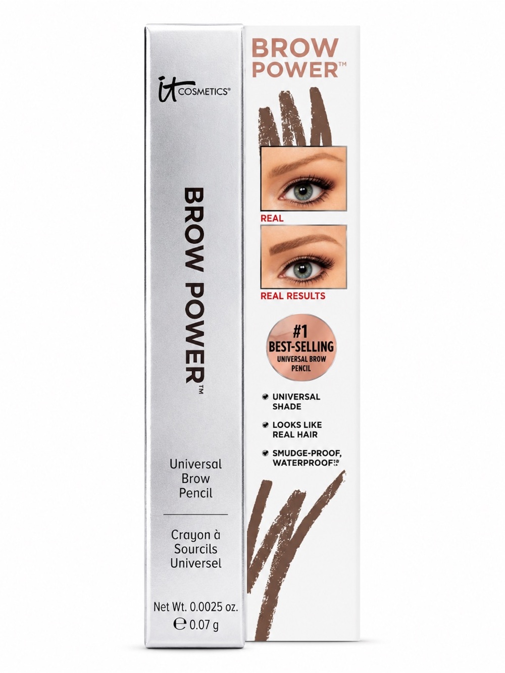 IT Cosmetics Brow Power Universal Taupe Eyebrow Pencil NWT Waterproof Full Size